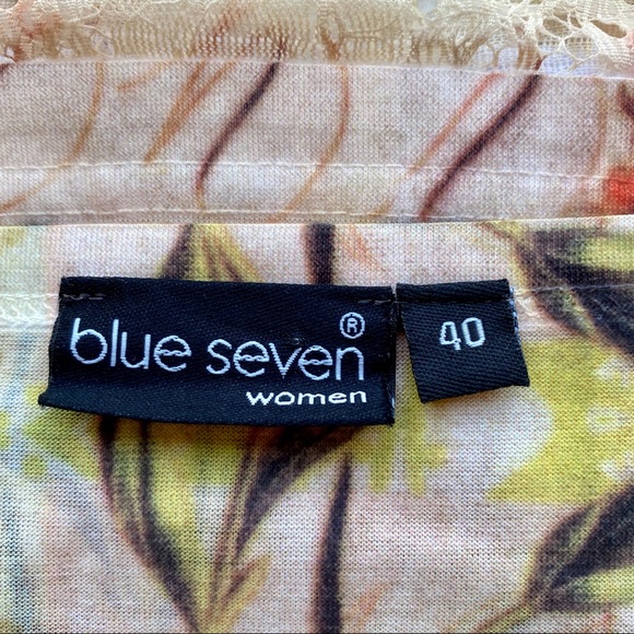 Blue seven brand floral embellished top - Picture 9 of 10
